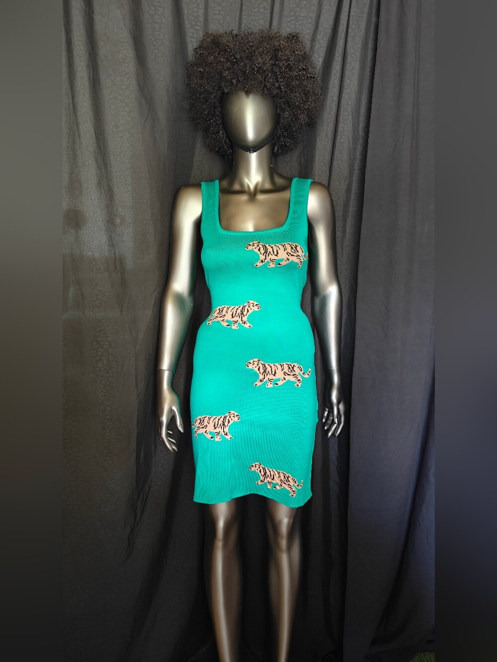Tiger Knit Tank Mini Dress